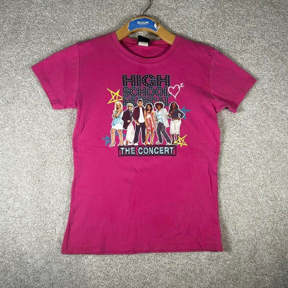 Vintage Girl's High School Musical the concert pink t-shirt Girls M